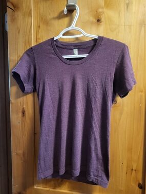 American Apparel Plum Short Sleeve Crewneck Tee
